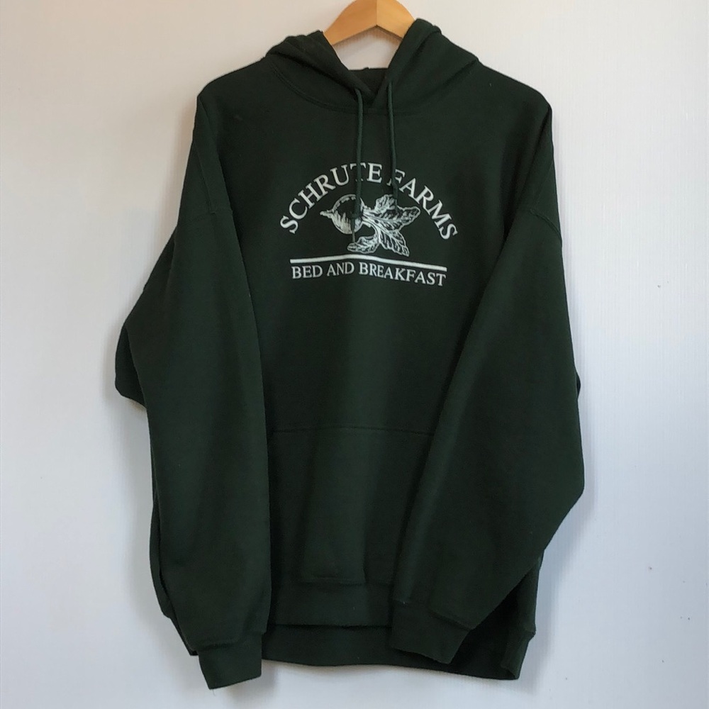 Schrute Farms Bed and Breakfast Green Hoodie